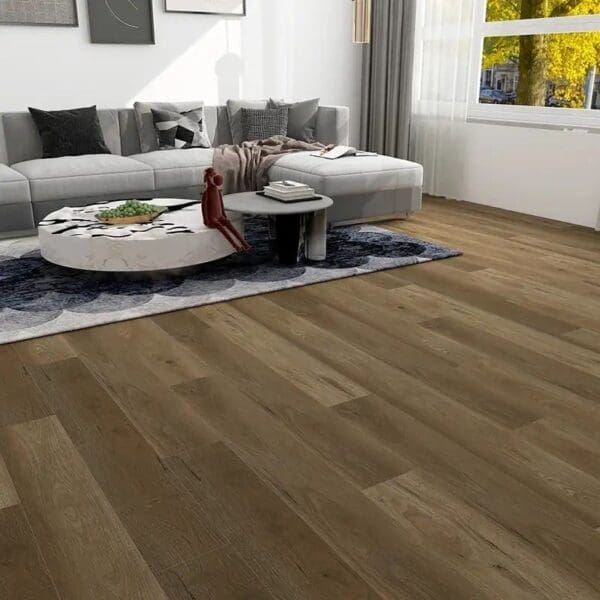 Alva english oak plank flooring in modern living room setting