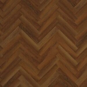 Close up of alva cherokee oak parquet luxury vinyl tile showing herringbone pattern