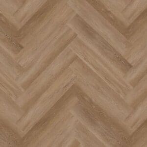 Close up of alva ash brown parquet flooring in herringbone pattern