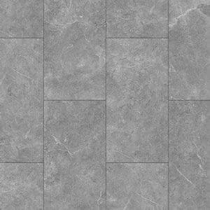 Alva quartz grey stones luxury vinyl tiles arranged in grid pattern