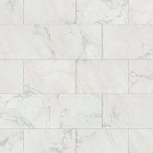 Bellagio marble pvt701 luxury vinyl tile with white base and subtle gray veining