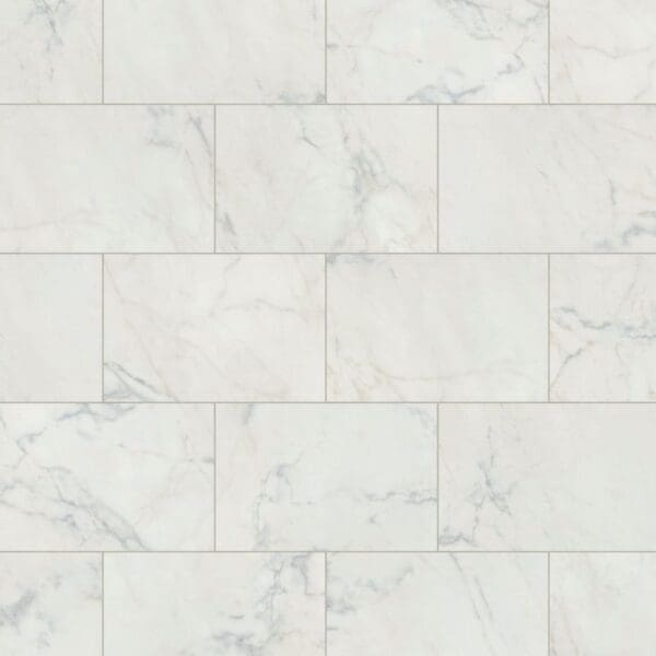Bellagio marble pvt701 luxury vinyl tile with white base and subtle gray veining