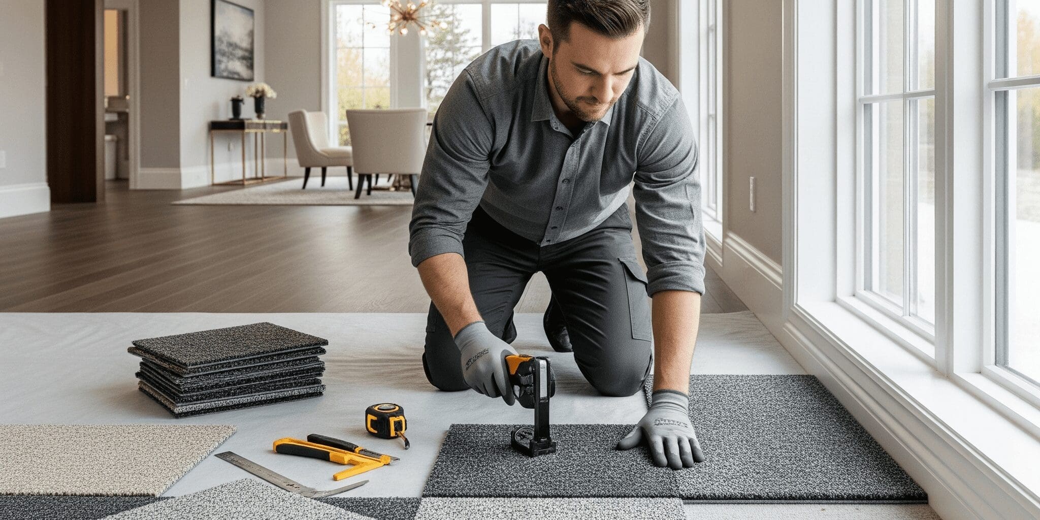 Grosvenor Flooring Fitting Carpet Tiles