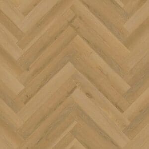 Lignum fusion premium warren oak herringbone laminate flooring in warm honey tones