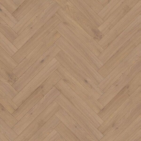 Lignum fusion premium oregon oak herringbone flooring sample showing warm honey tones in v-pattern
