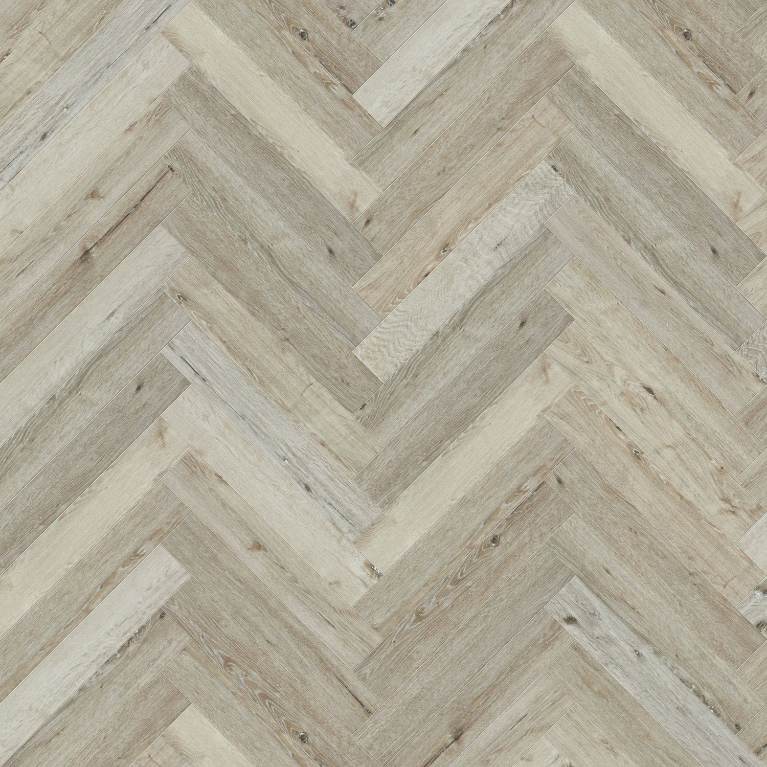 Bodo Herringbone SPC Light Washed Oak flooring - main product shot showing texture and color