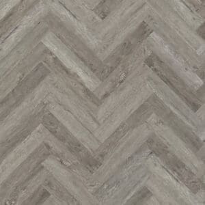 Bodo Herringbone SPC Smoked Ash flooring - main product shot showing texture and color
