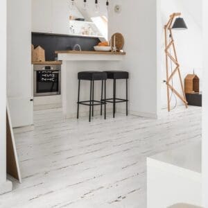 COREtec Essentials 1200+ Series Painted Oak 02 flooring - room shot showing texture and color