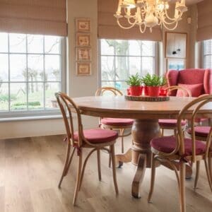 COREtec Essentials 1800+ Series Tasman Oak 50 flooring - room shot showing texture and color