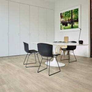 COREtec Essentials 1800++ Series Baltimore Oak 95 flooring - room shot showing texture and color