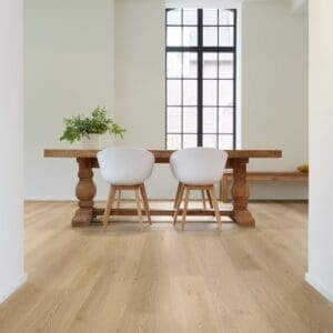 COREtec Essentials 1800+++ Series Munster Oak 53 flooring - room shot showing texture and color