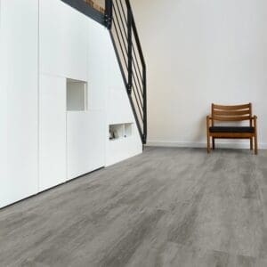 COREtec Essentials Tile Series Weathered Concrete 03 flooring - room shot showing texture and color