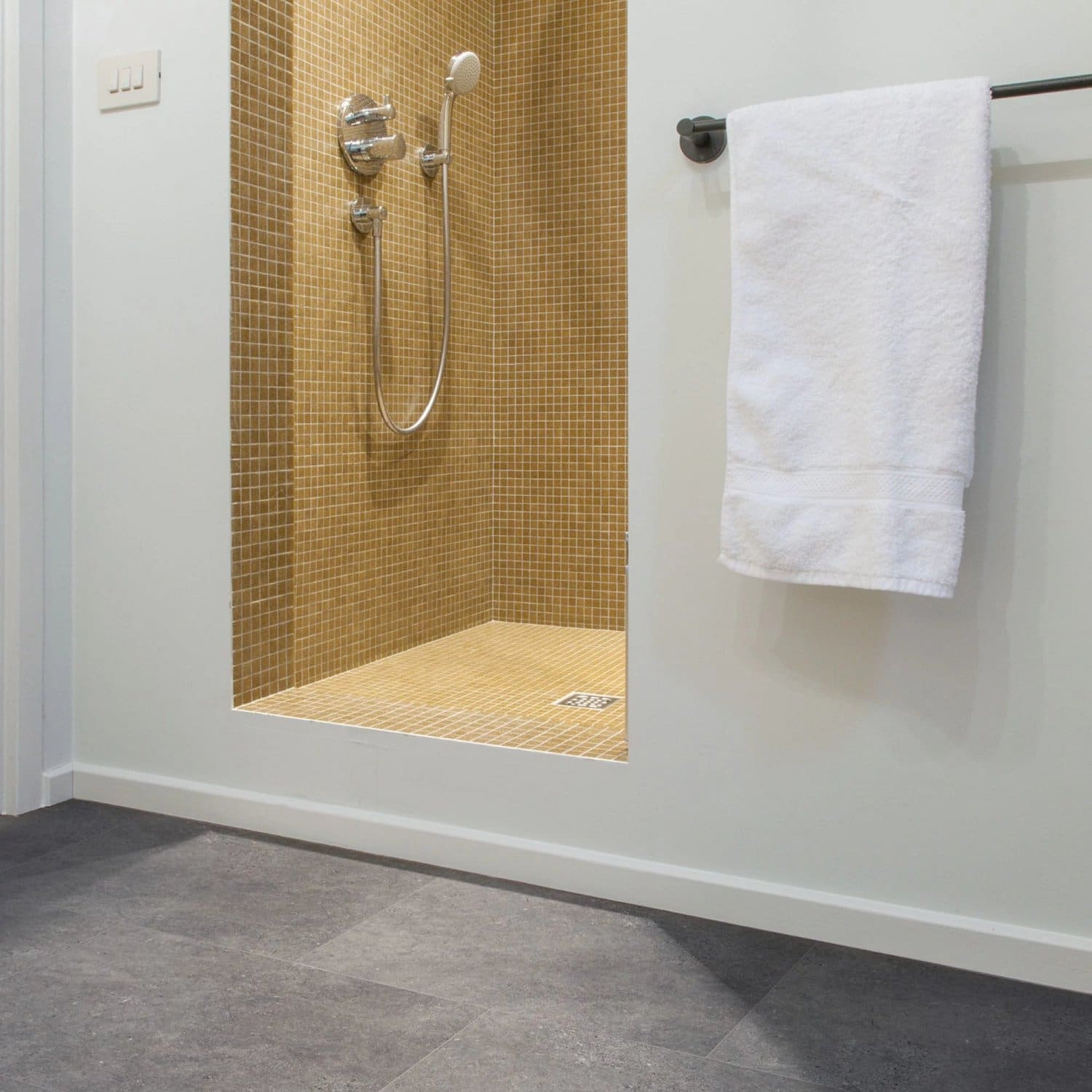 COREtec Essentials Tile+ Series Aquila 50 flooring - room shot showing texture and color