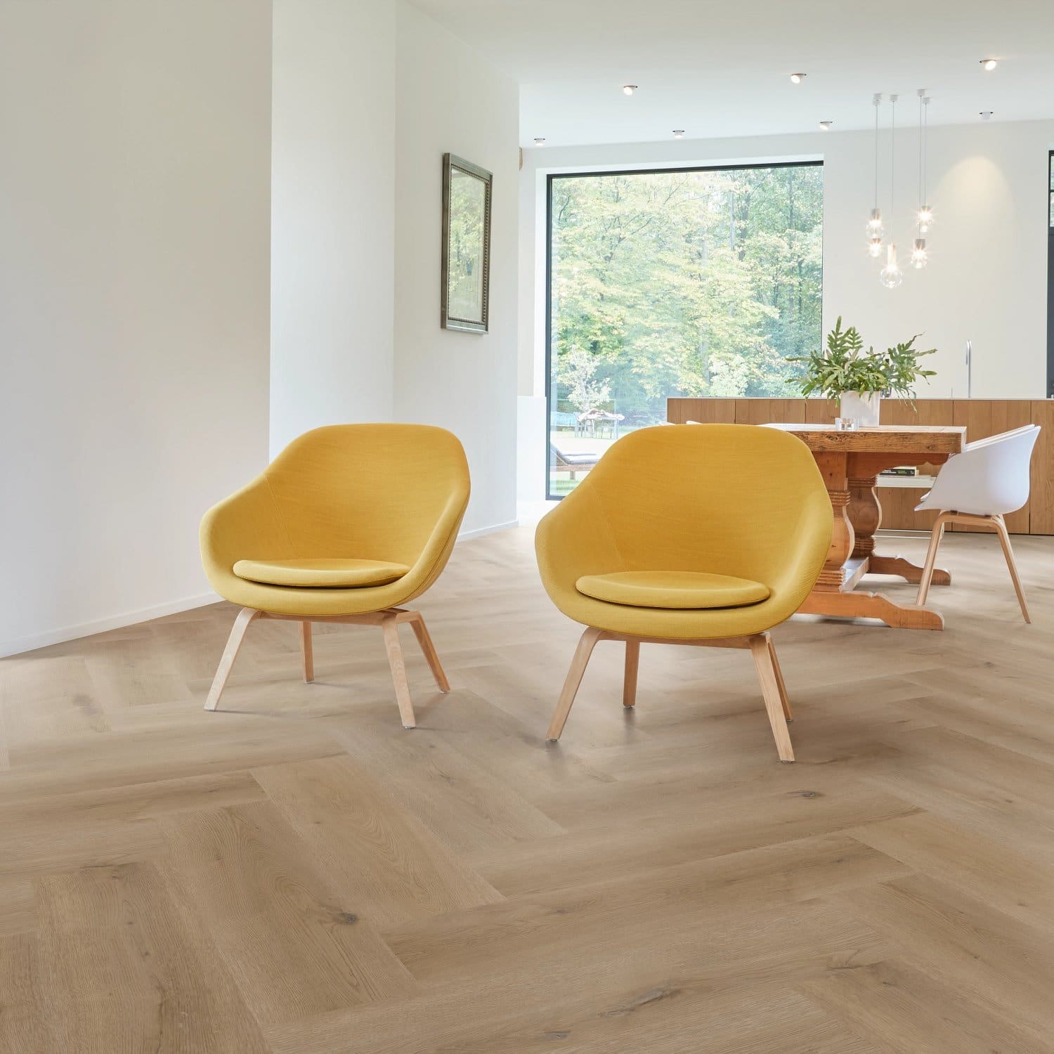 COREtec Essentials WBE Series Texas Oak H54 flooring - room shot showing texture and color