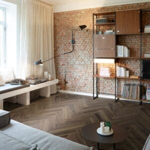 COREtec Naturals HBE Series Juglans flooring - room shot showing texture and color