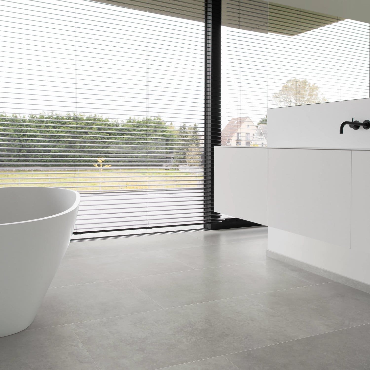 COREtec Naturals Megatile+ Series Veleta flooring - room shot showing texture and color