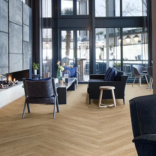 Forbo Allura Flex 0.55 Blond Timber 63412FL5 flooring - room shot showing texture and color