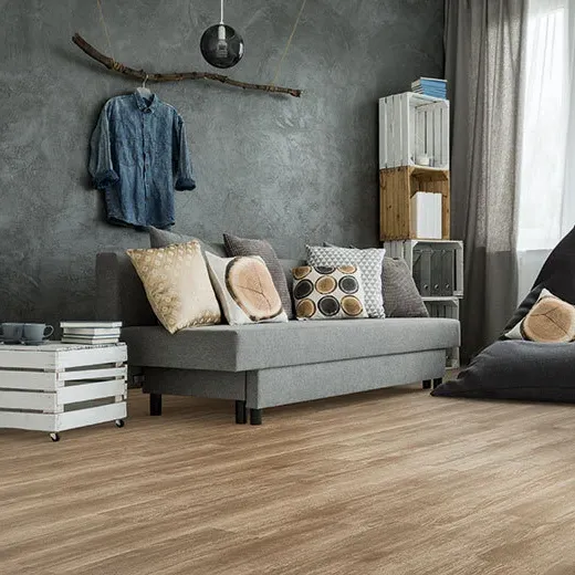 Forbo Allura Flex 0.55 Natural Collage Oak 60374FL5 flooring - room shot showing texture and color