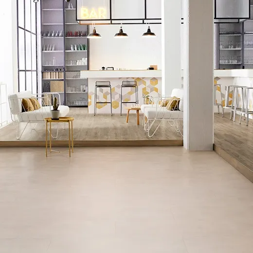 Forbo Allura Flex 0.55 Pale Speckled Ceramic 63722FL5 flooring - room shot showing texture and color