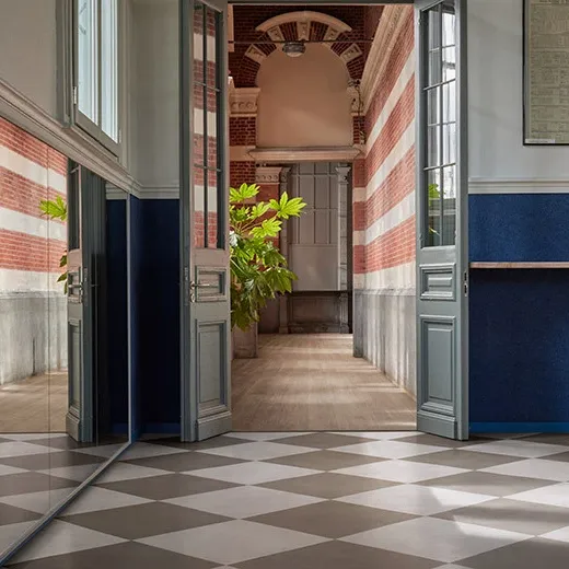 Forbo Allura Flex 0.55 Rock Cement 63638FL5 flooring - room shot showing texture and color