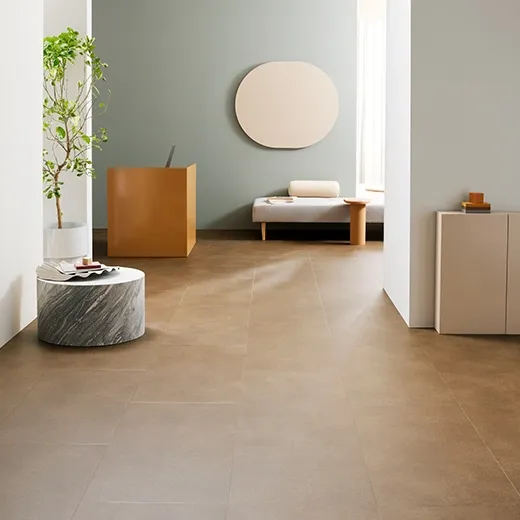 Forbo Allura Flex 0.55 Rust Speckled Ceramic 63724FL5 flooring - room shot showing texture and color