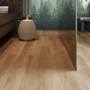 Invictus Maximus Click French Oak Sun flooring - room shot showing texture and color