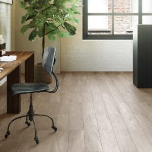 Invictus Maximus Click New England Oak Sand flooring - room shot showing texture and color