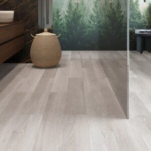 Invictus Maximus French Oak Polar flooring - room shot showing texture and color