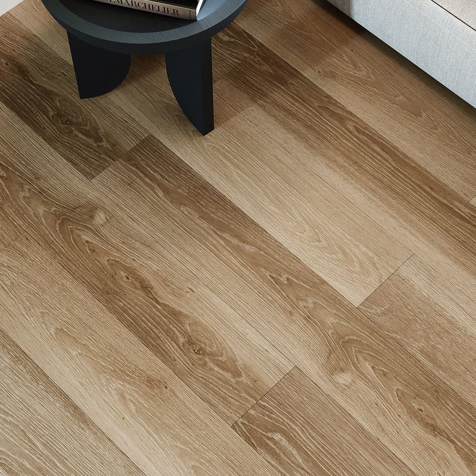 Invictus Maximus French Oak Sun flooring - room shot showing texture and color