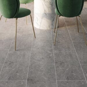 Invictus Maximus Hudson Stone Silver flooring - room shot showing texture and color