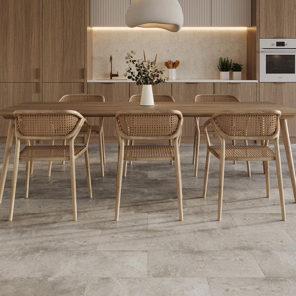 Invictus Maximus Northern Stone Fog flooring - room shot showing texture and color