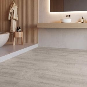 Invictus Maximus Tivoli Stone Pepper flooring - room shot showing texture and color