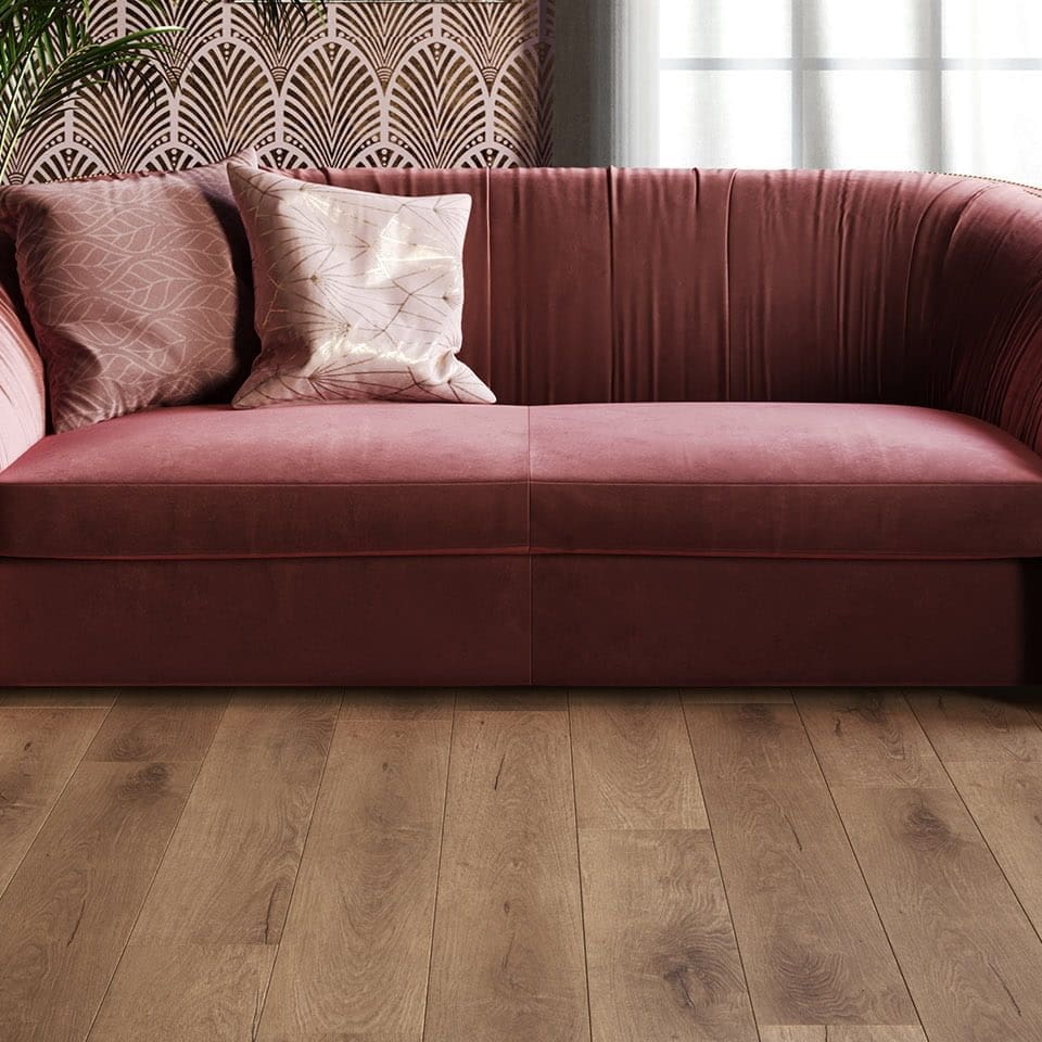 Invictus Primus Royal Oak Mocca flooring - room shot showing texture and color