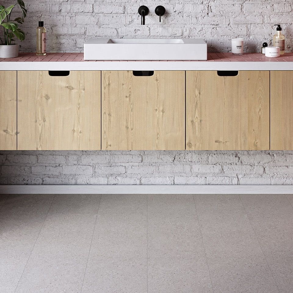 Invictus Primus Sandstone Savannah flooring - room shot showing texture and color