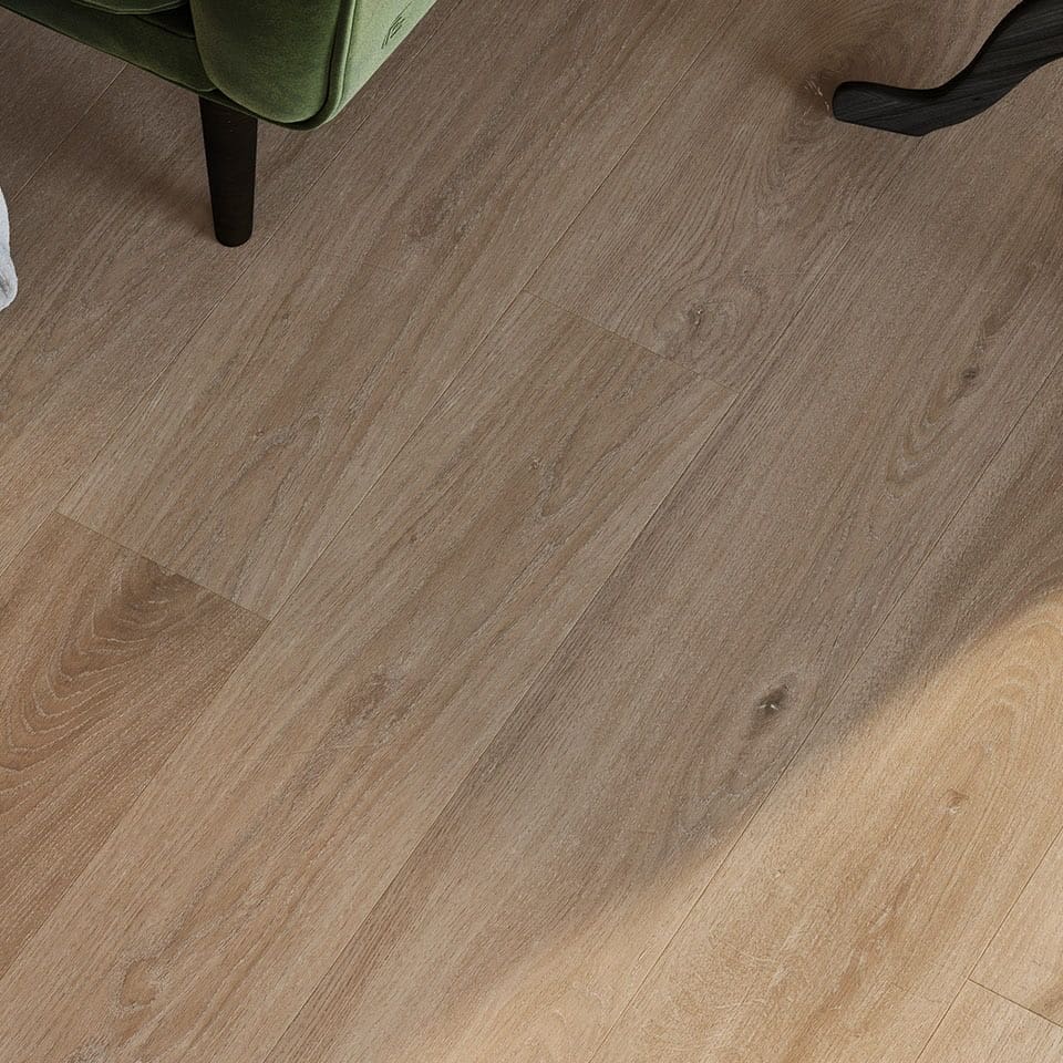 Invictus Primus Sherwood Oak Mink flooring - room shot showing texture and color