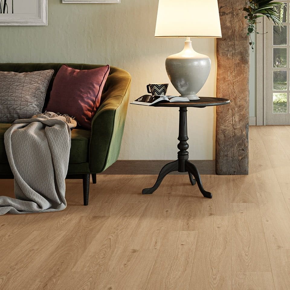 Invictus Primus Sherwood Oak Natural flooring - room shot showing texture and color