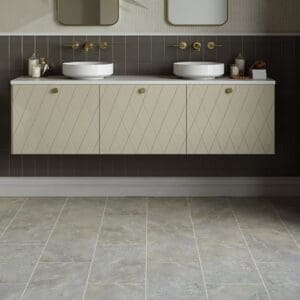 Invictus Primus York Stone Powder flooring - room shot showing texture and color