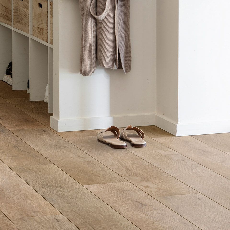 Invictus Ultimus Barn Oak Saddle flooring - room shot showing texture and color