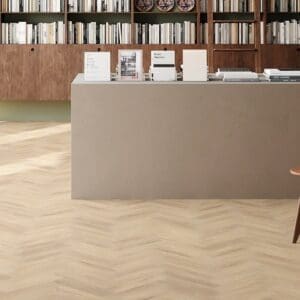 Invictus Ultimus Cabin Oak Parquet Whitehaven flooring - room shot showing texture and color