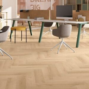Invictus Ultimus Cotton Oak Parquet Sandalwood flooring - room shot showing texture and color