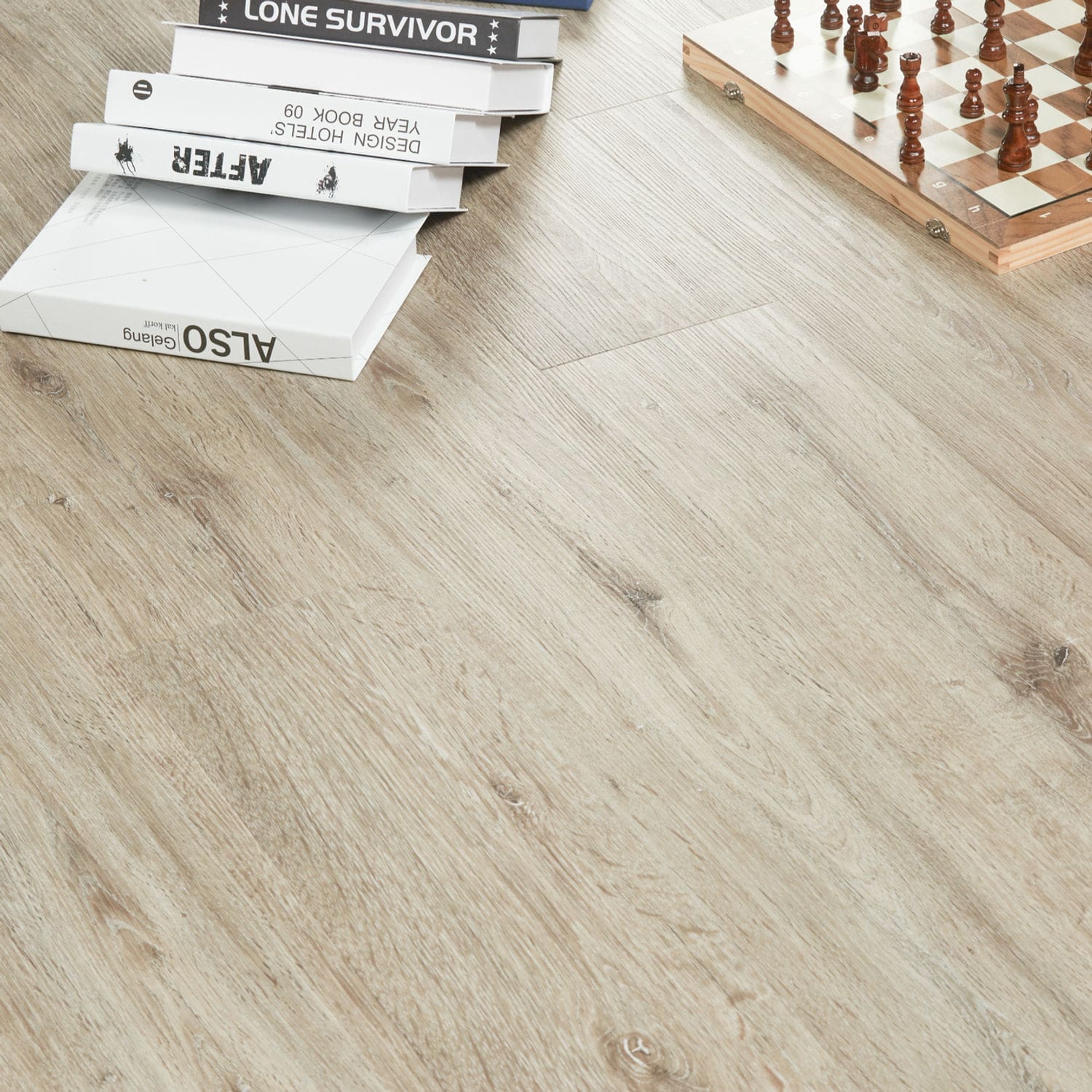 Nordikka Click SPC Cedar flooring - room shot showing texture and color