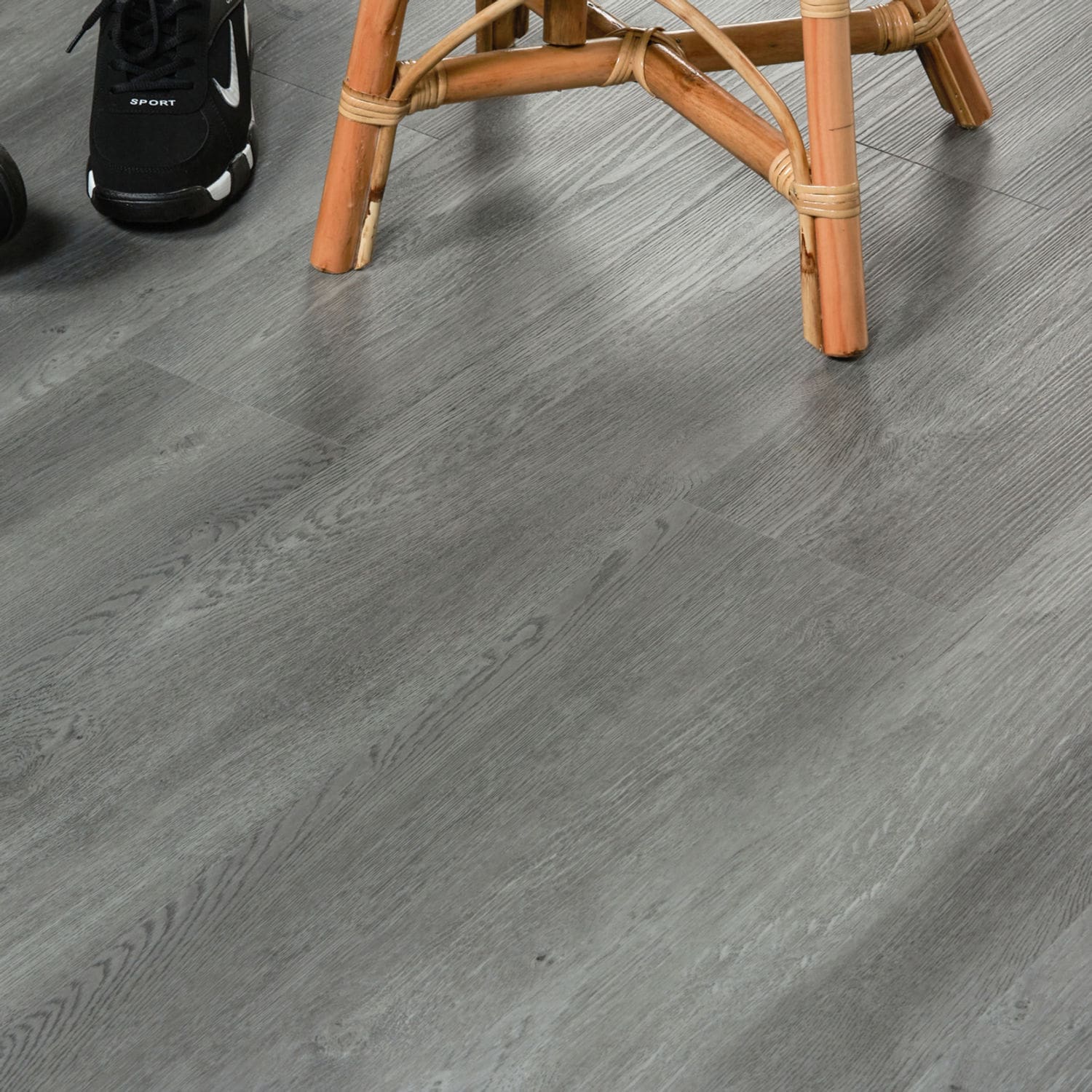 Nordikka Click SPC Rustic Grey flooring - room shot showing texture and color