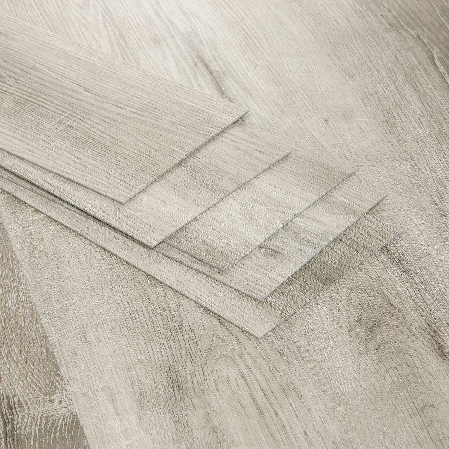 Nordikka LVT Grey Ash flooring - close-up showing texture and color