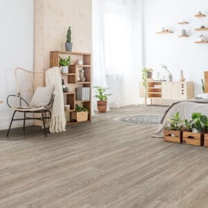 Nordikka LVT Shale Oak flooring - detail view showing texture and color