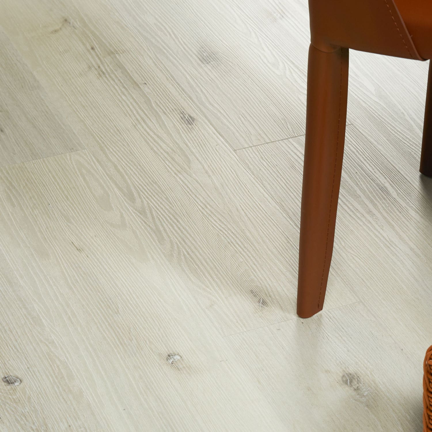 Nordikka LVT White Ash flooring - room shot showing texture and color