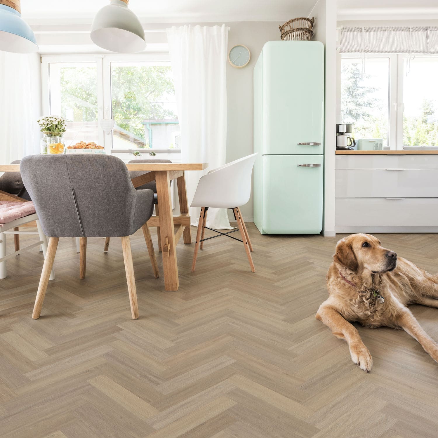Nordikka Living Canadian Elm flooring - detail view showing texture and color