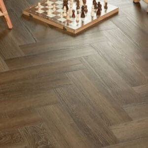 Nordikka Living Dark Walnut flooring - room shot showing texture and color