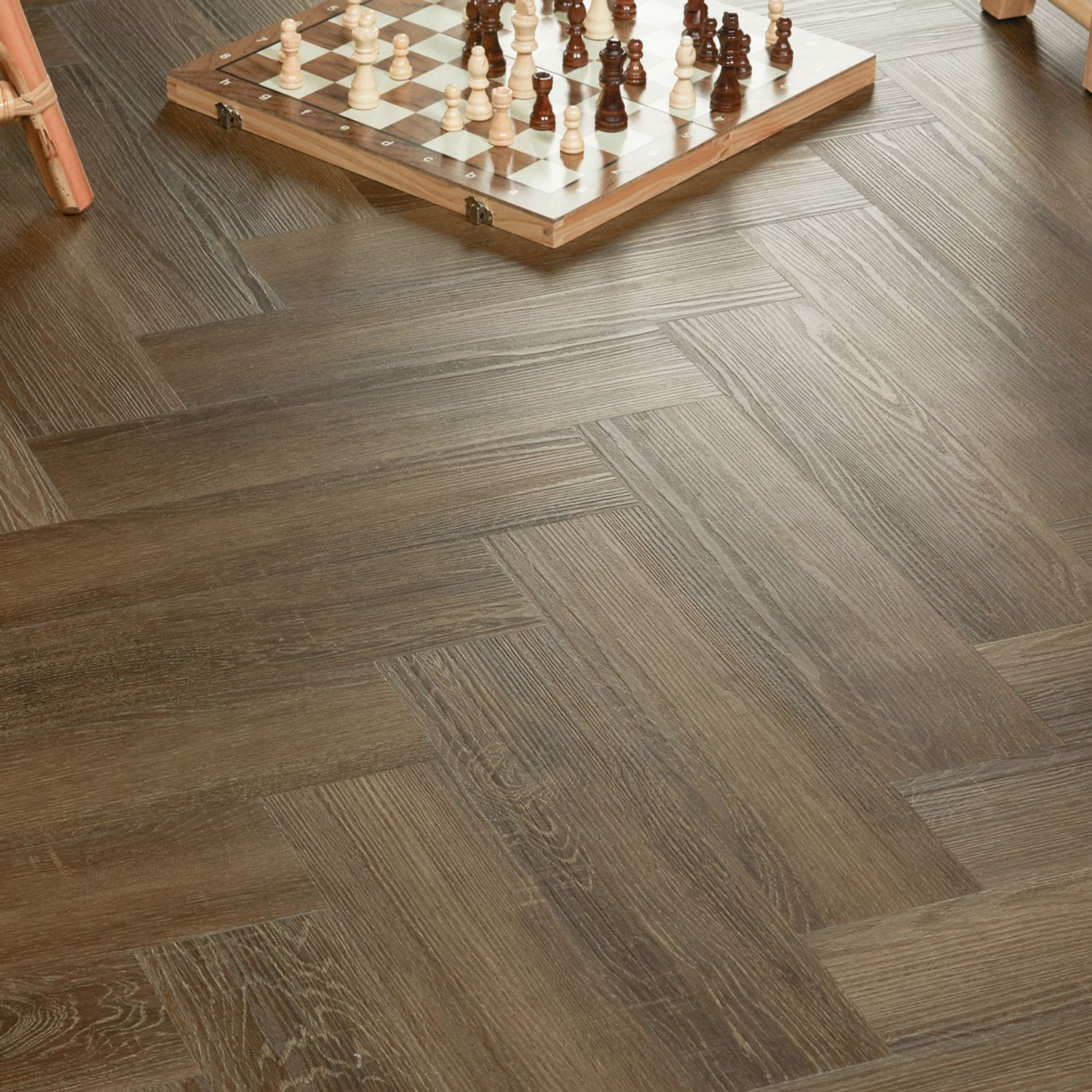Nordikka Living Dark Walnut flooring - room shot showing texture and color