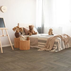 Nordikka Living Dark Walnut flooring - detail view showing texture and color