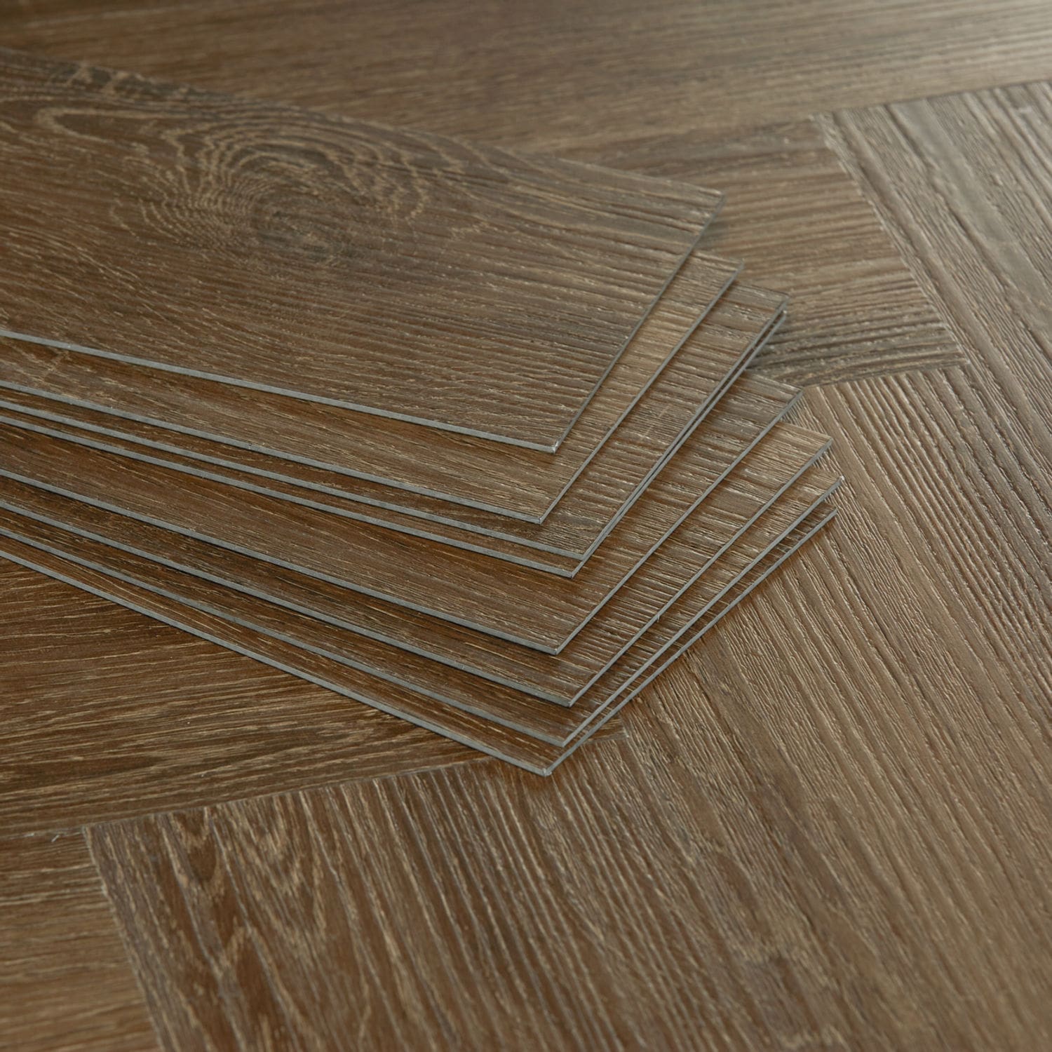 Nordikka Living Dark Walnut flooring - close-up showing texture and color